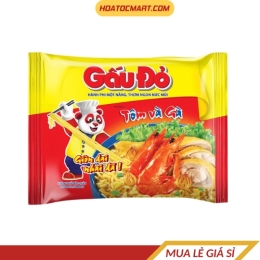 Thùng 30 gói mì Gấu Đỏ tôm và gà 63g