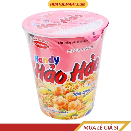 Thùng 24 ly mì Handy Hảo Hảo tôm chua cay 67g  Acecook
