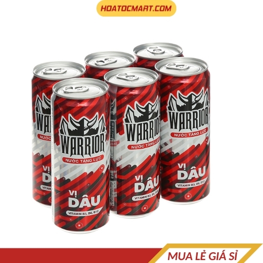 lon nước tăng lực Warrior hương dâu 325ml