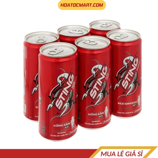 Lon nước tăng lực Sting hương dâu 320ml 