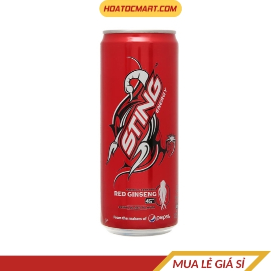 Lon nước tăng lực Sting hương dâu 320ml 