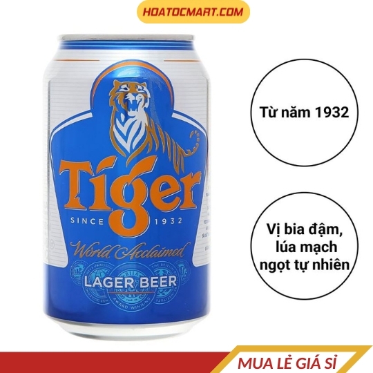 Bia Tiger Sleek 5% ABV