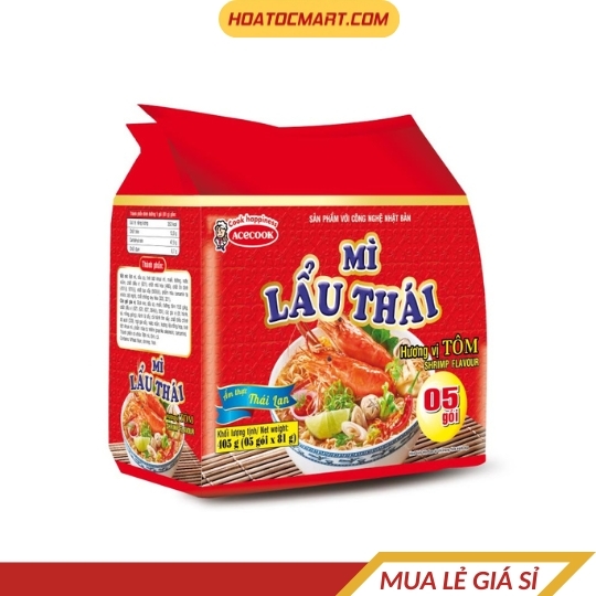 MÌ LẨU THÁI hương vị tôm 81gr Acecook 30 gói