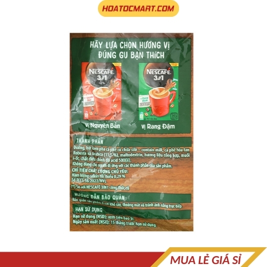 Cà phê sữa NesCafé 3 in 1 đậm vị cà phê 782g