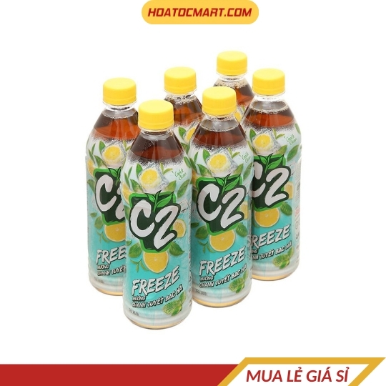 Trà xanh hương chanh tuyết bạc hà C2 Freeze chai 455ml