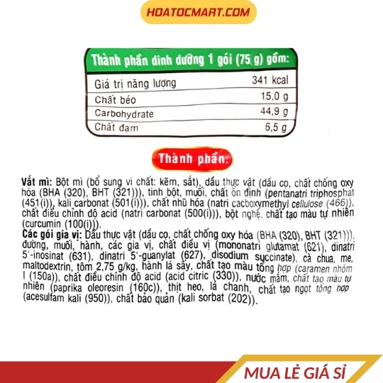 Mì Hảo Hảo xào hương vị tôm xào chua ngọt 75 gr Acecook																						