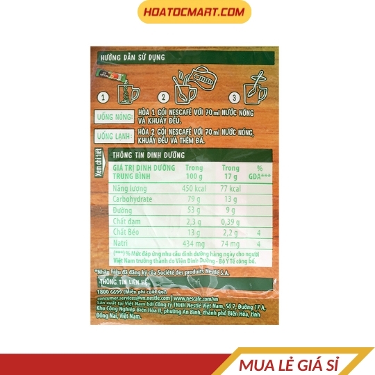Cà phê sữa NesCafé 3 in 1 đậm vị cà phê 782g
