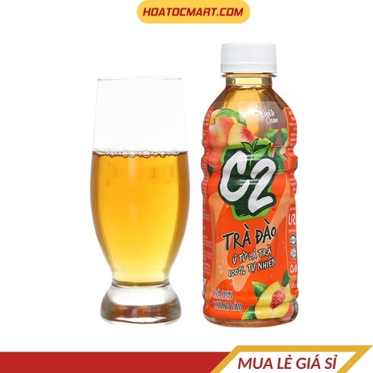 Trà đen C2 hương đào 225ml