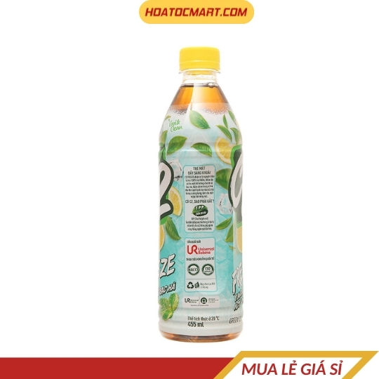 Trà xanh hương chanh tuyết bạc hà C2 Freeze chai 455ml