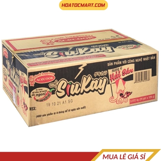 Thùng 24 gói mì hải sản SiuKay 129g