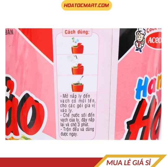 Thùng 24 ly mì Handy Hảo Hảo tôm chua cay 67g  Acecook