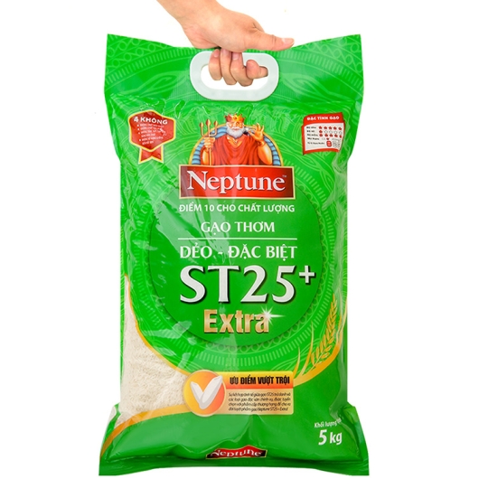 Gạo thơm Neptune ST25 Extra túi 5kg