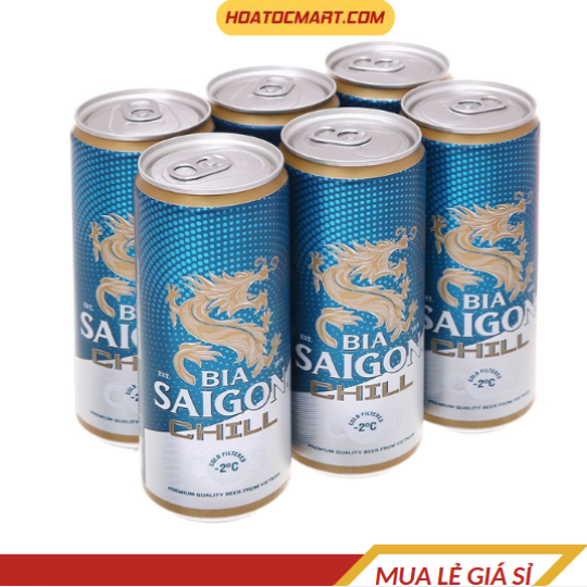 Bia Sài Gòn Chill lon 330ml - Hỏa Tốc Mart