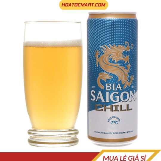 Bia Sài Gòn Chill lon 330ml - Hỏa Tốc Mart