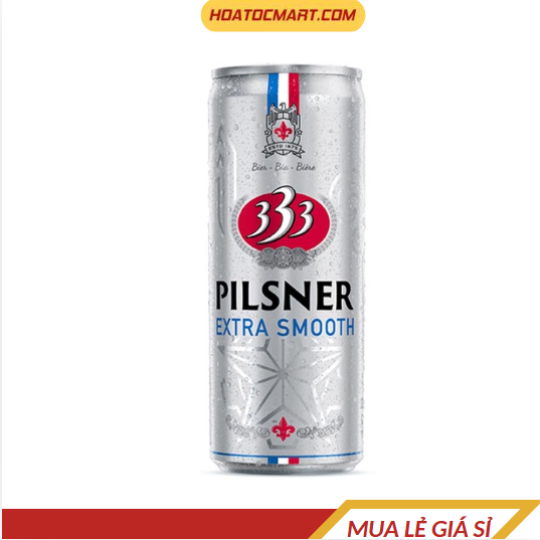 Bia 333 Pilsner Extra Smooth lon 330ml - Hỏa Tốc Mart